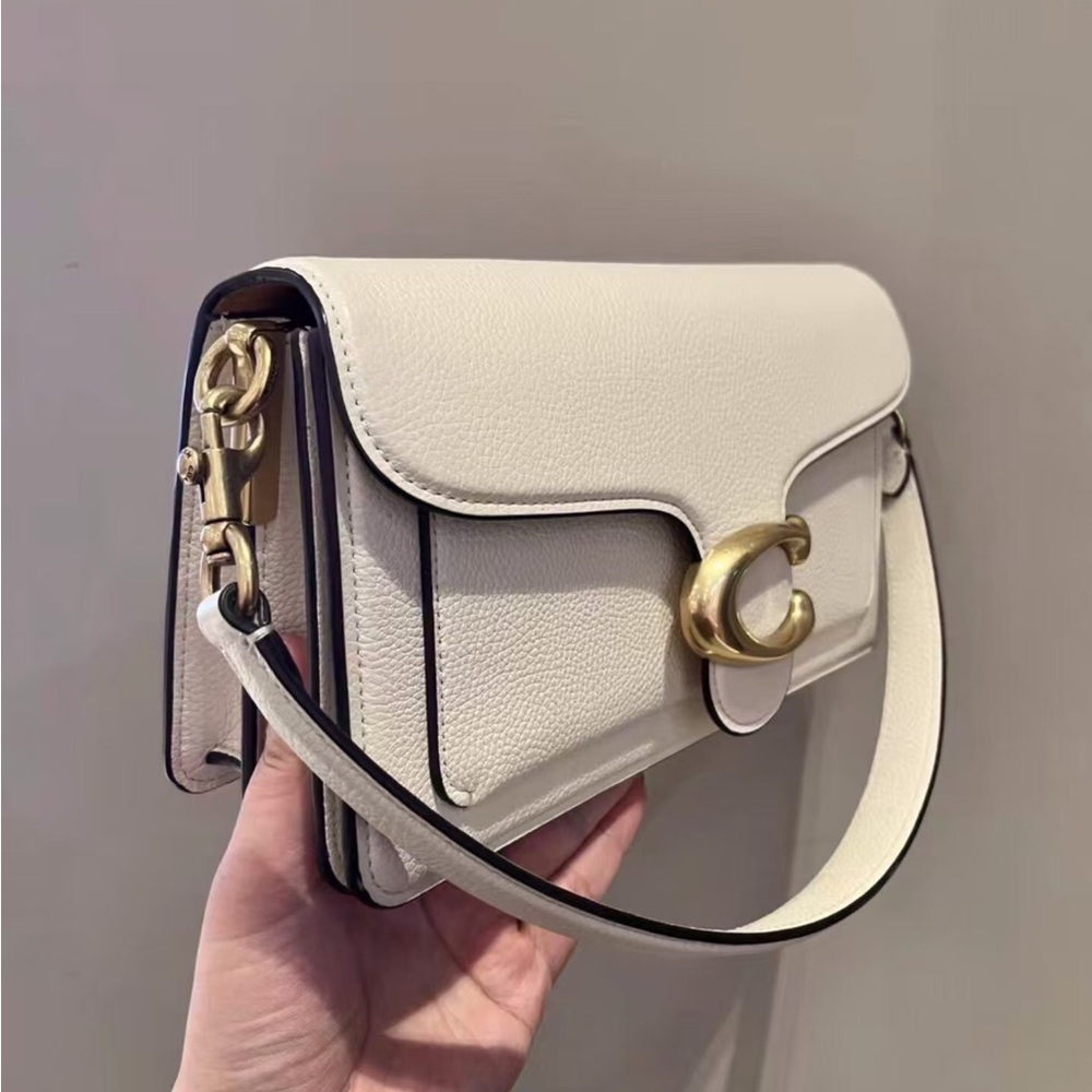 Coach Ivory Shoulder Bag with Gold Accents - Picture 2 of 6